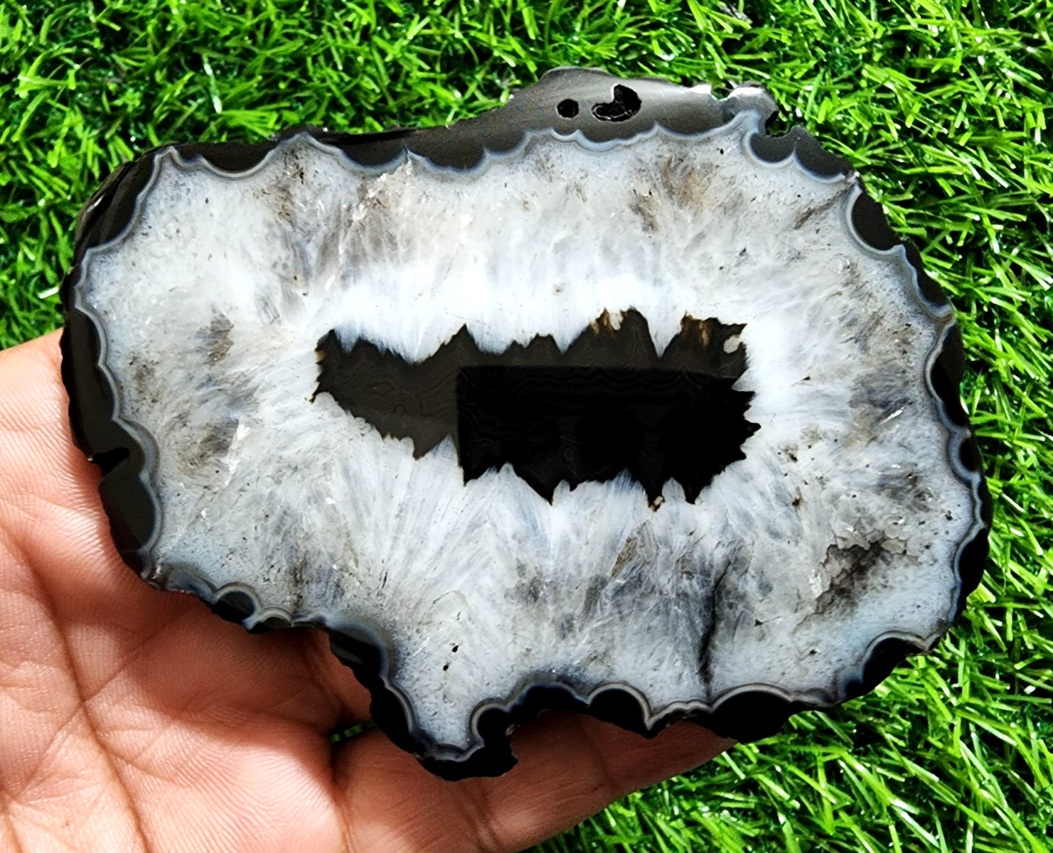 Large 537ct Slice Agate Slab Crystal Polished Druzy Gemstone Jewelry for Making