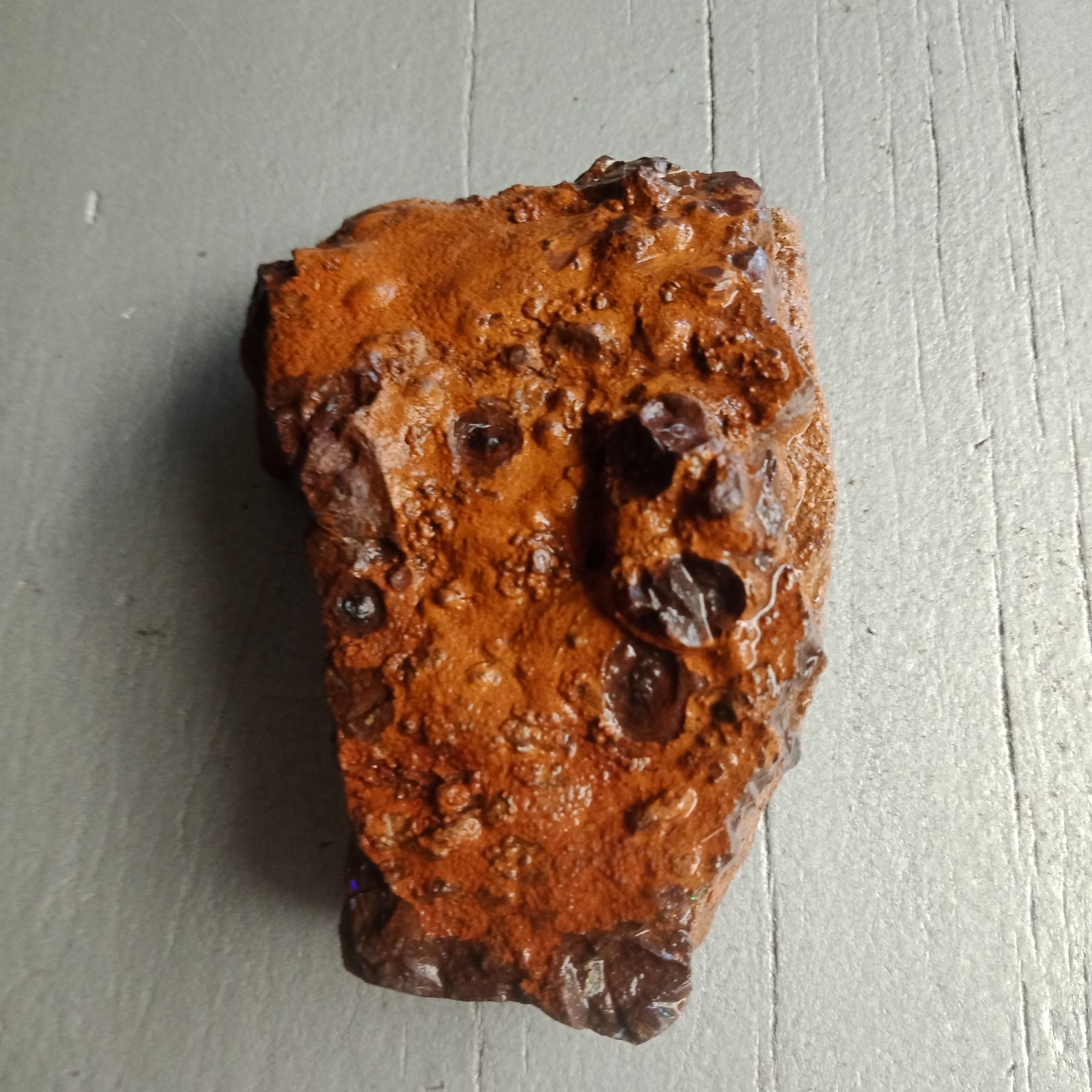 Qld Boulder Opal in Ironstone Matrix Opal Seam with Druzy Silica 177g (8×5×3cm)