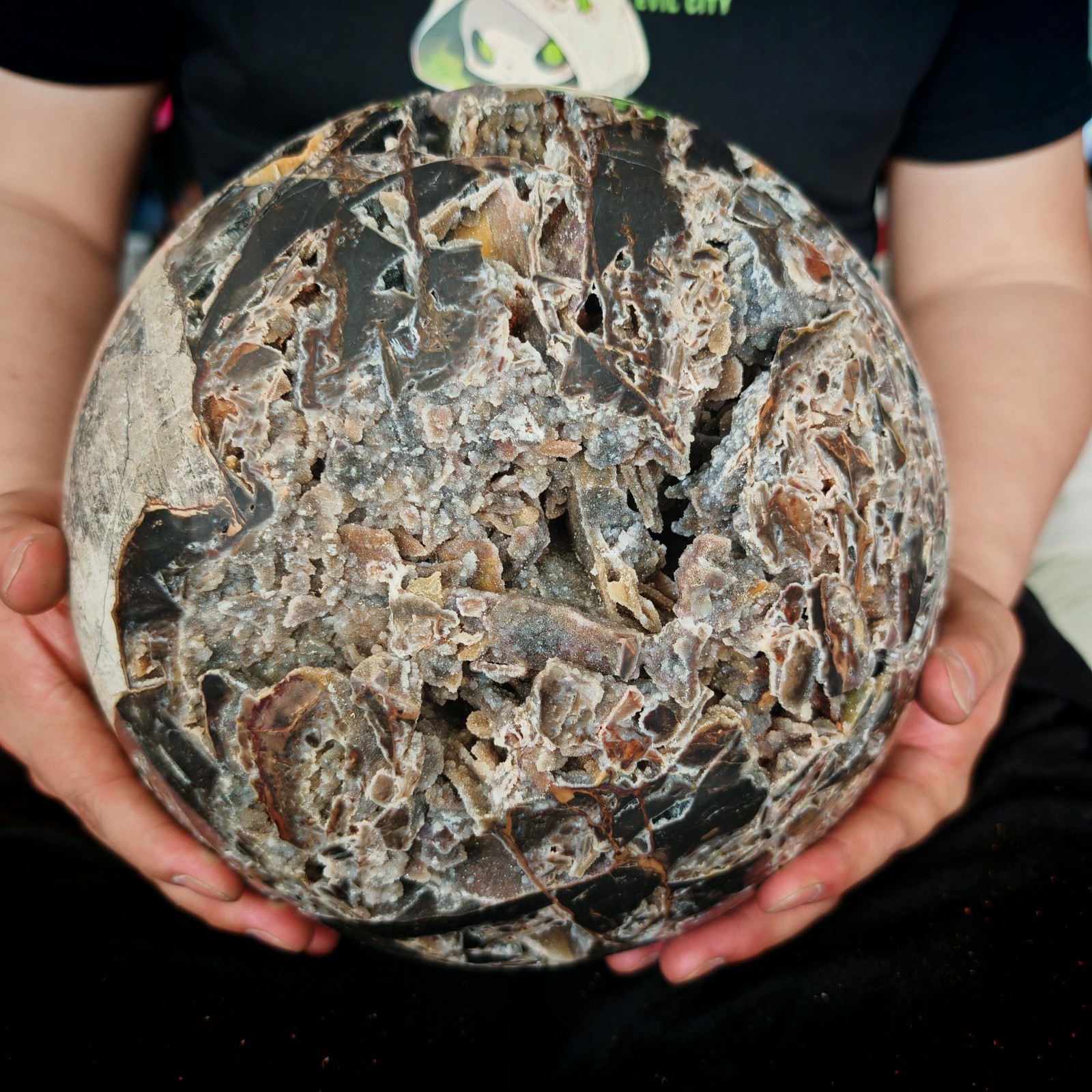37.95LB Natural sphalerite stone Sphere crystal specimens Healing