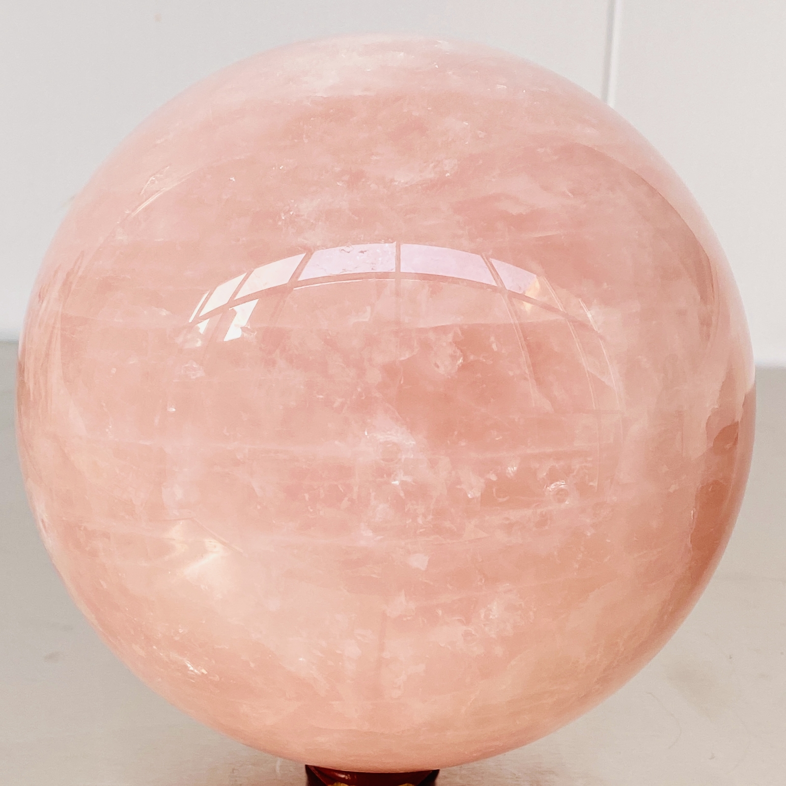 Natural Pink Rose Quartz Sphere Crystal Ball Reiki Healing 7620G