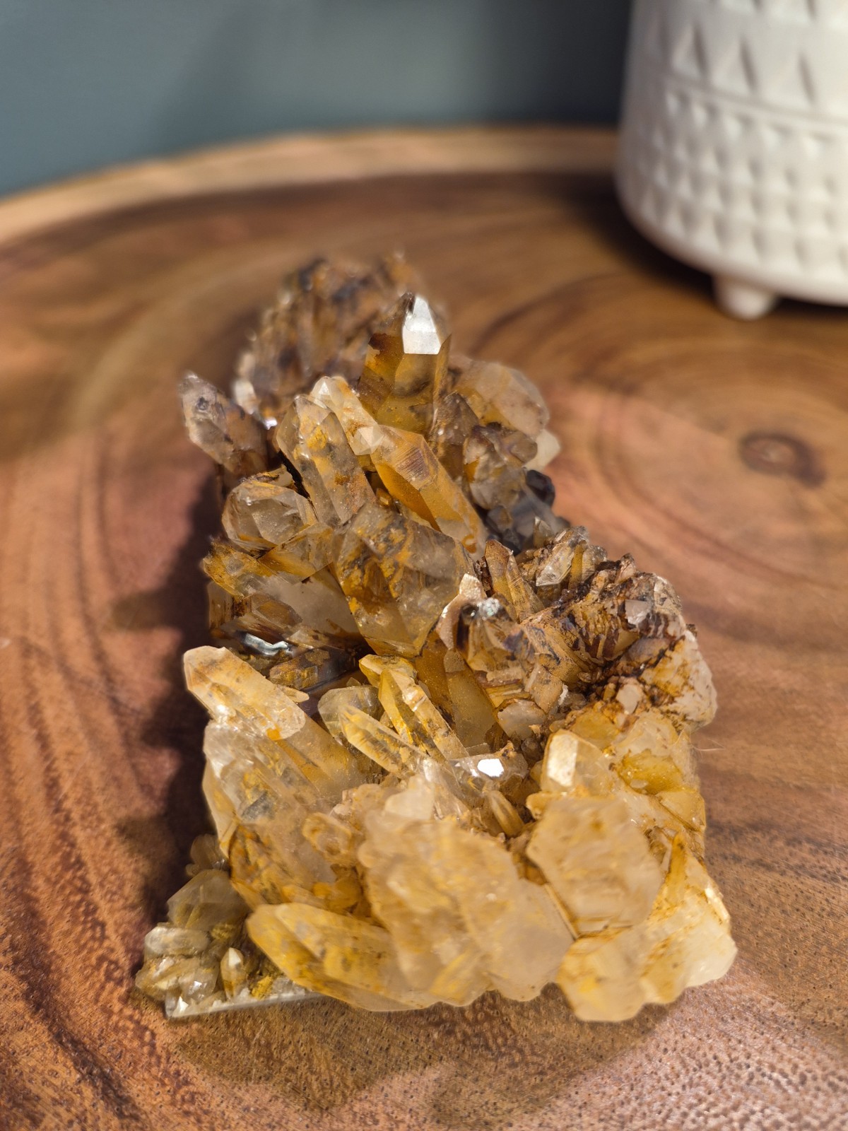 Raw Smokey Citrine Cluster
