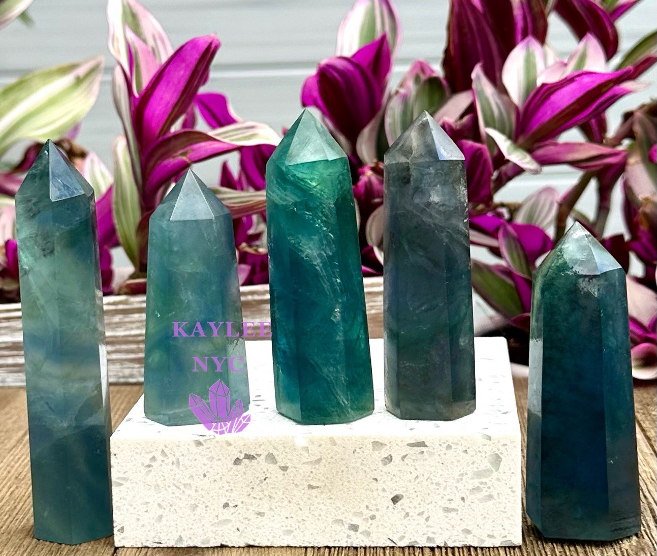 Wholesale Lot 1 Lb Blue Fluorite Tower Obelisk Tower Point Natural Crystal