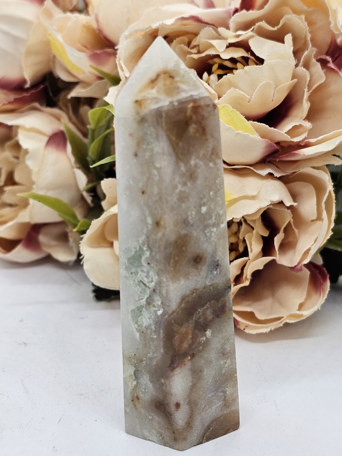 *SALE* Druzy Green sphalerite Fluorite Mix crystal point Tower (3) 7.8cm 75g