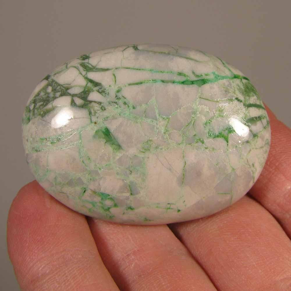 2″ Rare VARISCITE Gemstone Polished Palm Stone – Fairfield, Utah