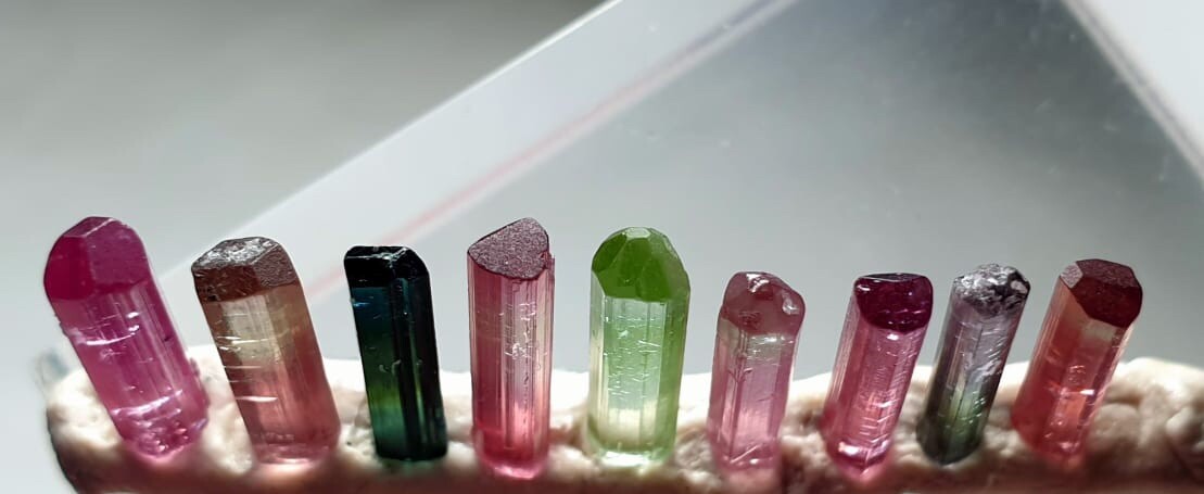 An Outstanding Multiple Paprok Terminated Tourmaline Crystals From Afghanistan