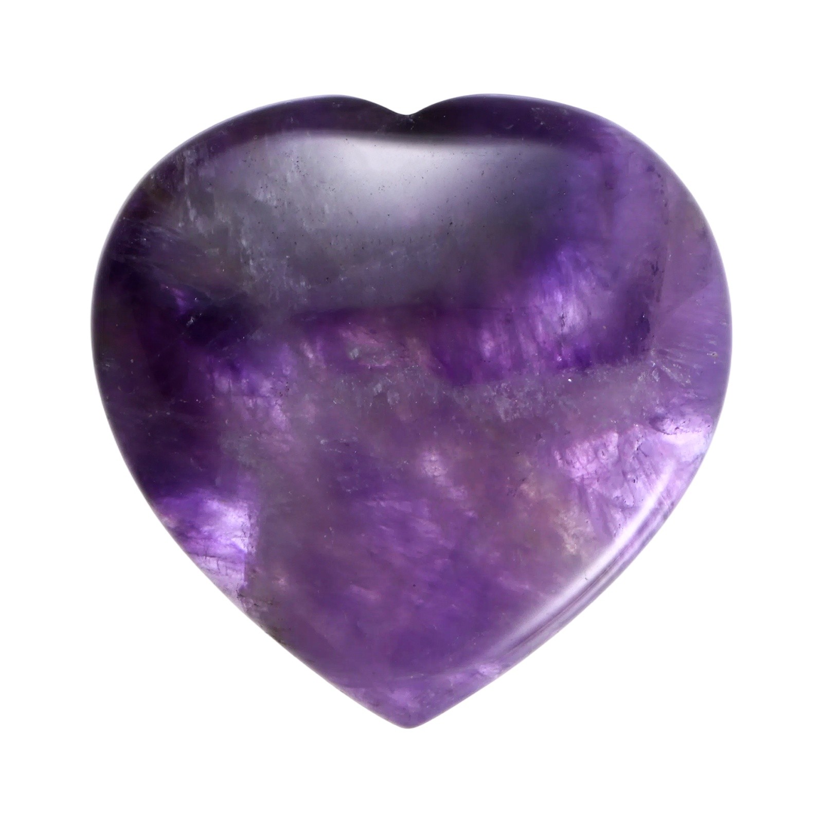 1-Pack Worry Stones, 1.57 Inch Heart Shaped Rocks [Purple]