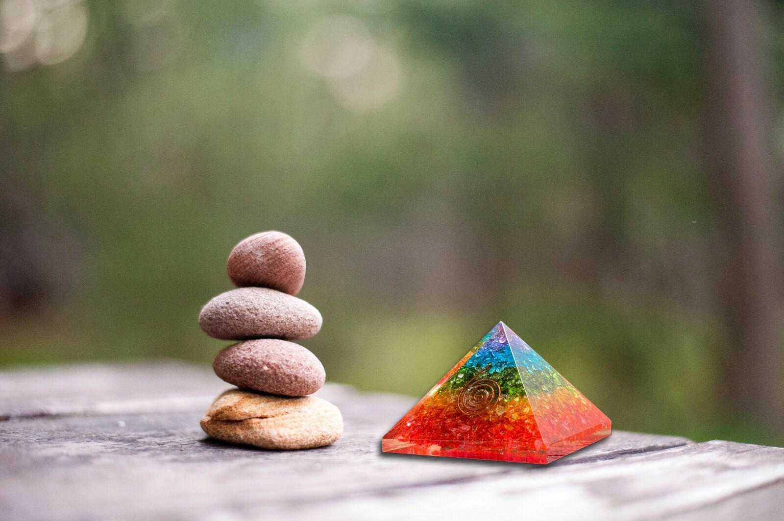 Orgone 7 Chakra Pyramid Energy Generator for Emf Protection & Healing-meditation