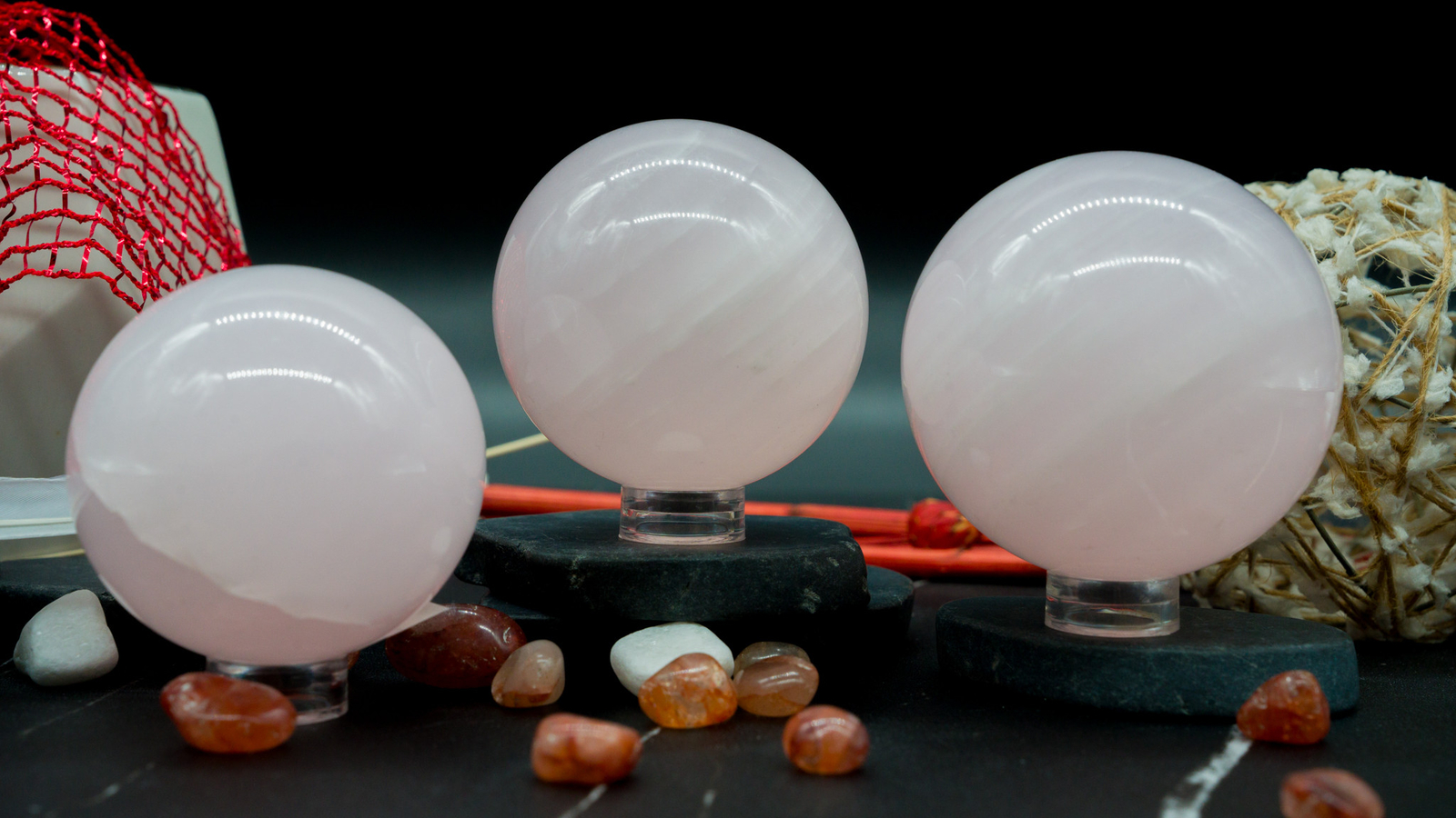 Pink Calcite Crystal Sphere UV Reactive Protection Housewarming Gift Boho Decor