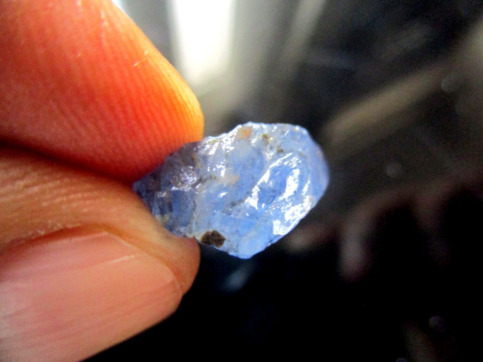 Natural Blue Sapphire Crystal Specimen, 10.75 Carats, Jammu Kashmir Origin