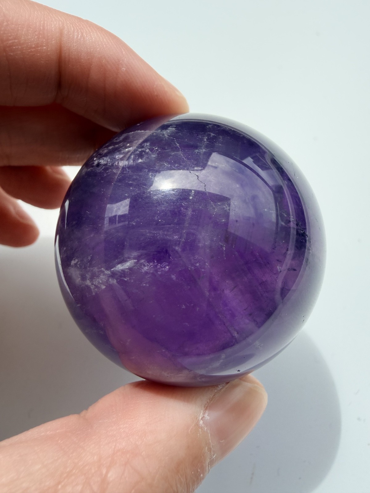 Trapiche Phantom Amethyst Sphere from Brazil | 1.75″