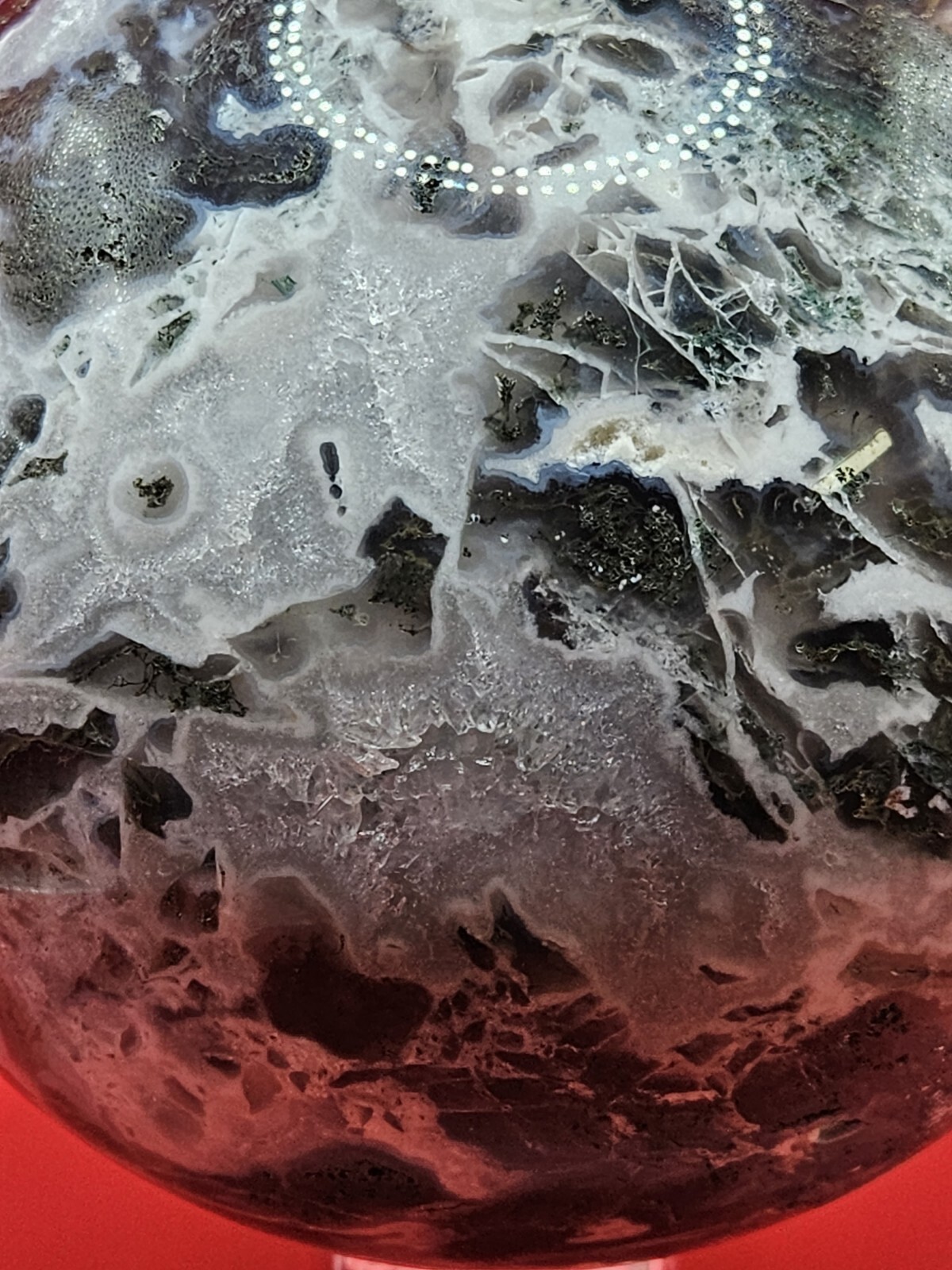 Natural Geode Aquatic Plant Water Grass Moss Agate Balls Crystal Sphere.(8+LB)