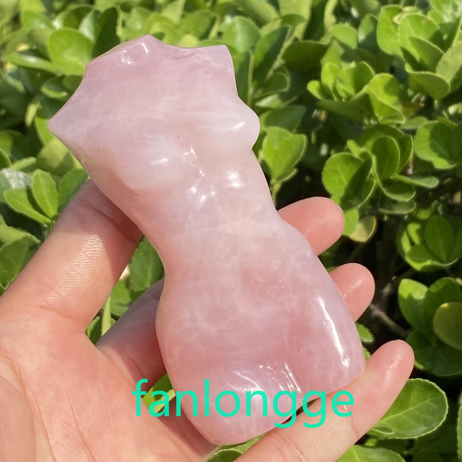 4in Natural Rose quartz Goddess model Quartz Crystal skull Body Sculpture 1PC