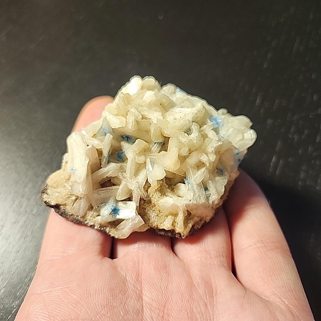 Cavansite crystals on Stillbite – India – Old Stock (91 Grams)
