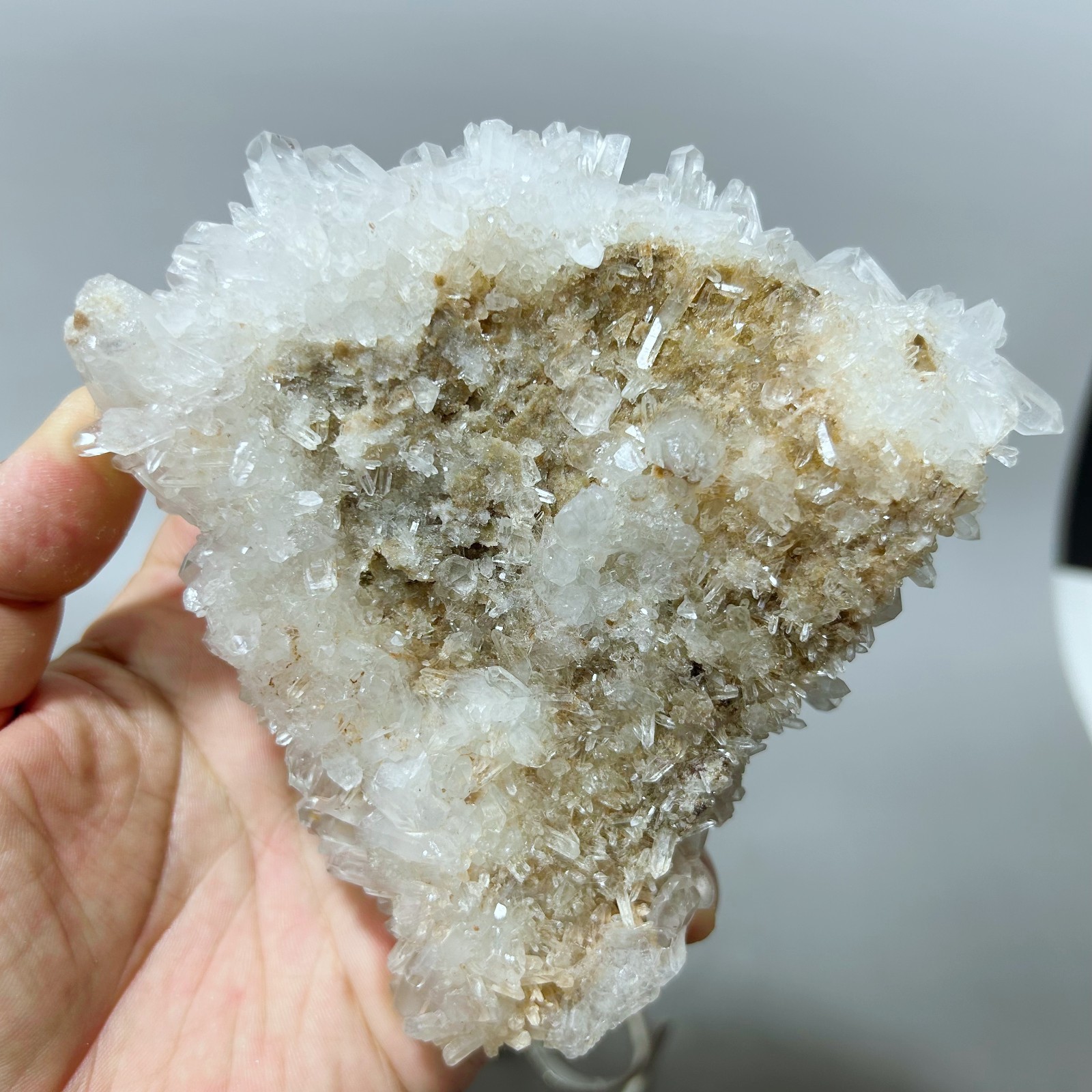 ALL 1.3LB Natural Clear Quartz Cluster Crystal Mineral Point Healing Stand C2902