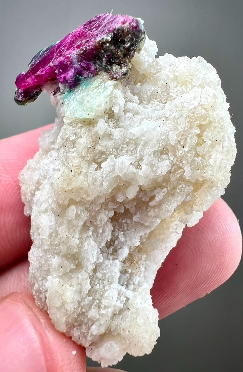 63 CT , Beautiful!!Natural Red Ruby Crystal on matrix From Jegdalek @Afg