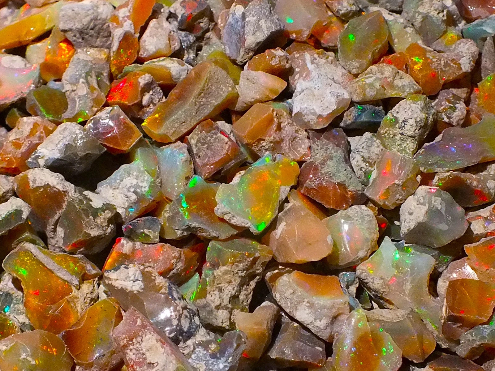Opal Rough Lot 5 Pieces Natural Ethiopian Welo Opal Raw AAA cut grade rough