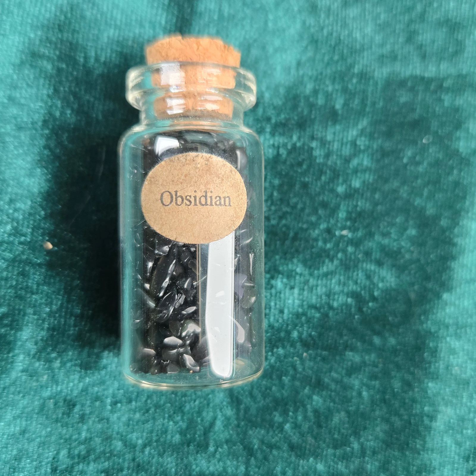 Gemstone Crystal Chip Set 5 Bottles Aquamarine Tiger’s Eye Obsidian Garnet