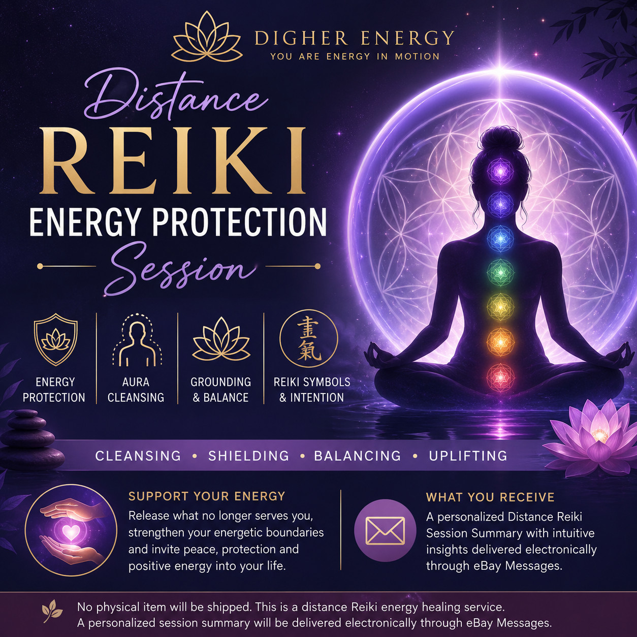 Distance Reiki Energy Protection | Chakra Balance Aura Clearing