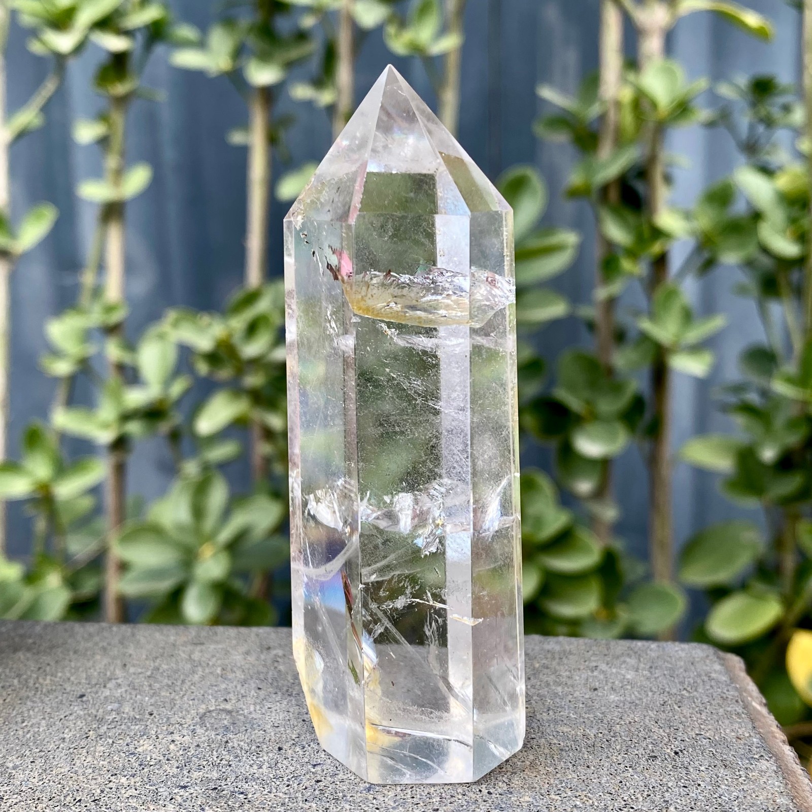 121G Natural White crystal pillar quartz crystal reiki healing