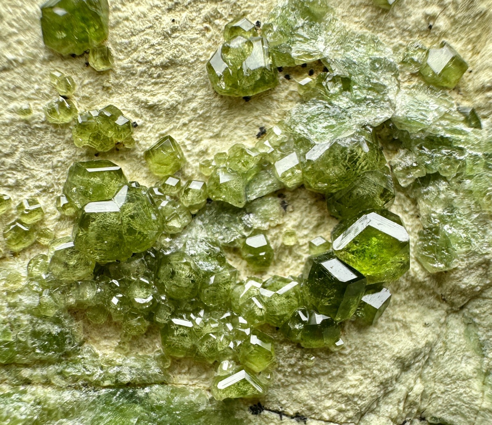 436 Carat Full Terminated Green Garnet Crystals Cluster On Matrix From KPK @PAK