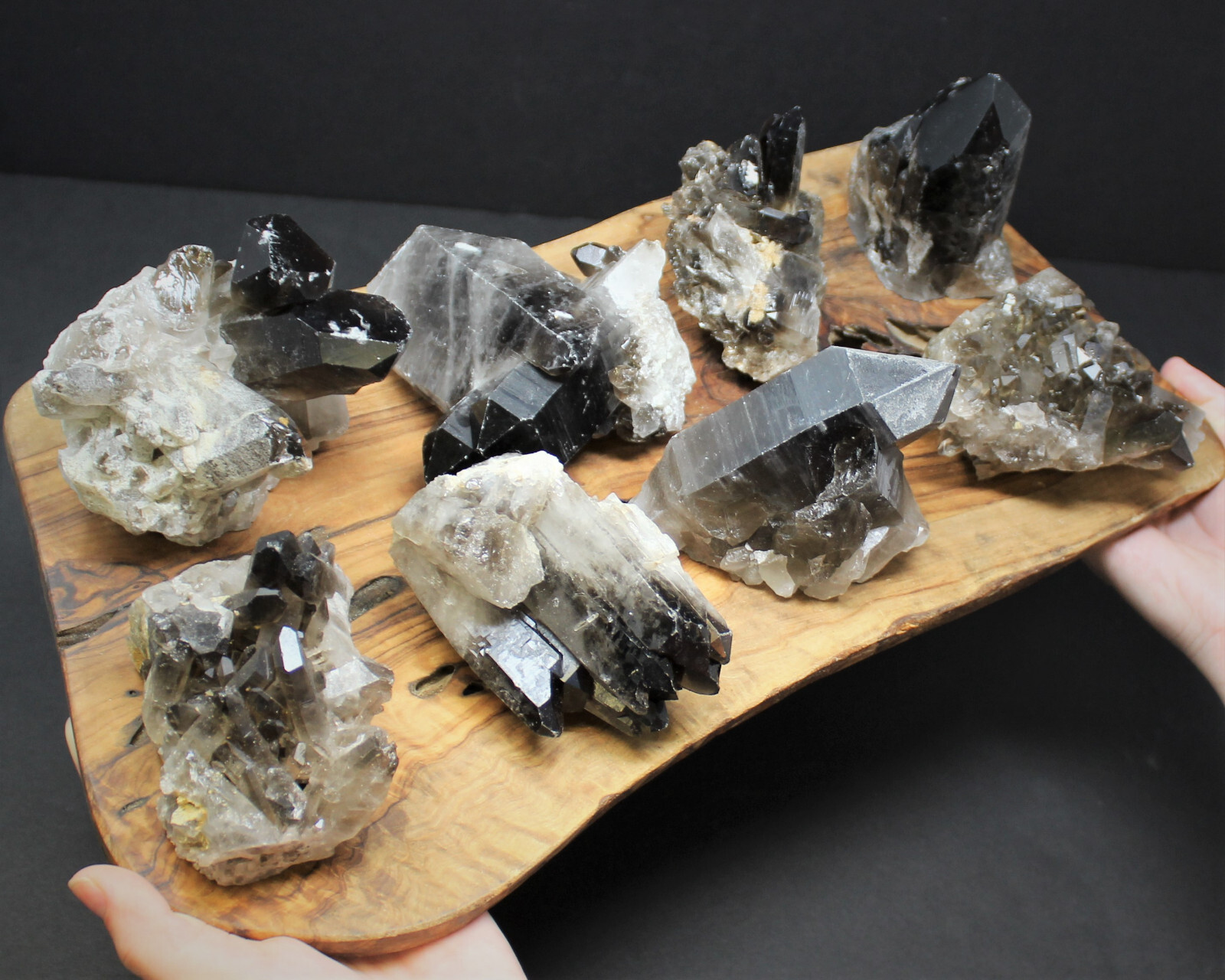 LARGE Clearance Smoky Quartz Crystal Clusters – Natural ‘B’ Grade Cluster Druze