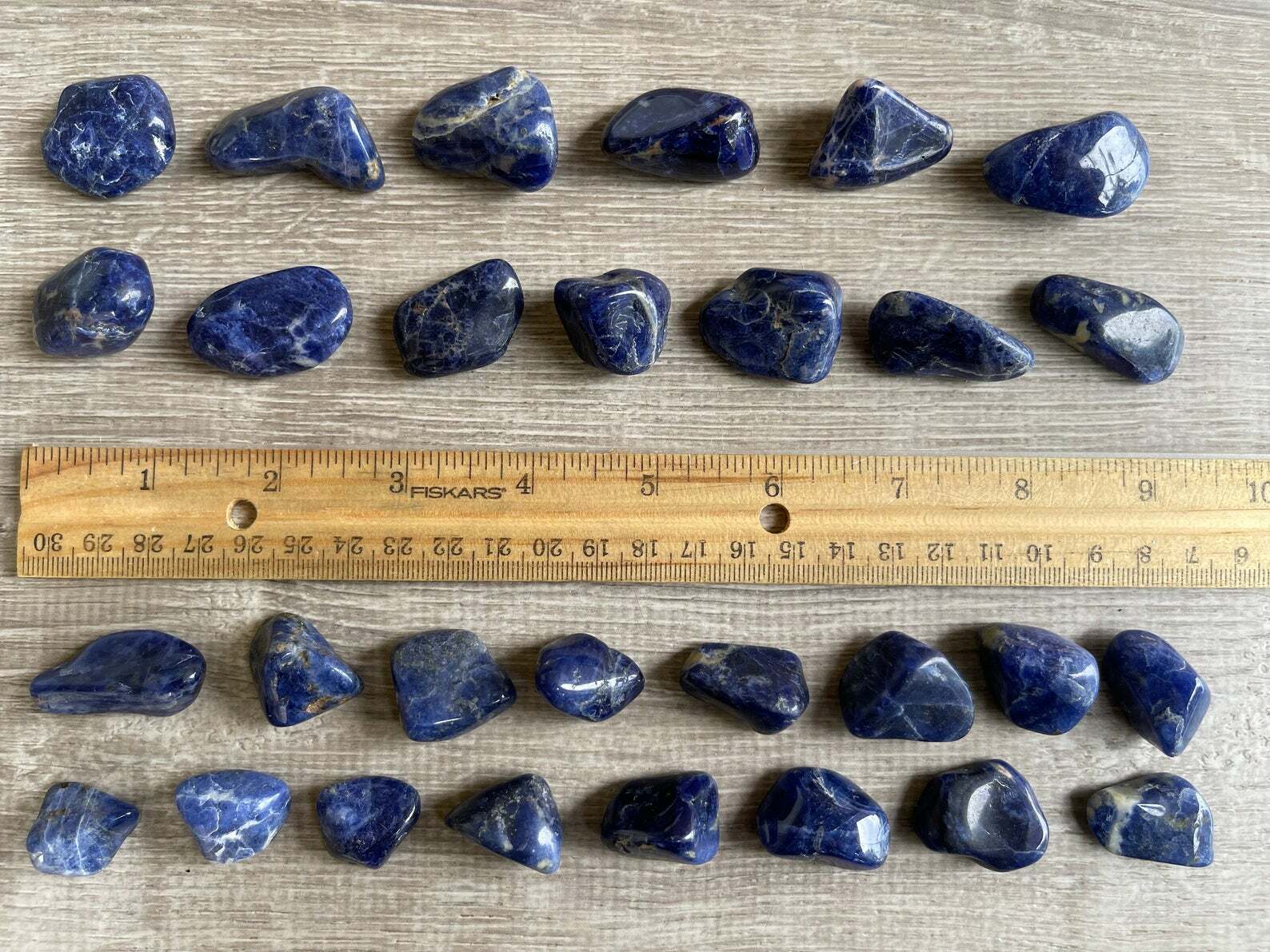 Grade A++ Sodalite Tumbled Stone, 0.7-1.5″ Tumbled Sodalite, Pick a Weight