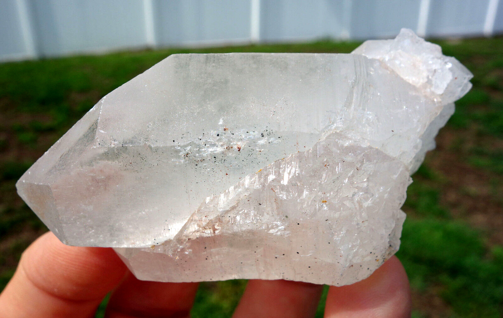 Samadhi PINK Himalayan PENCIL Clear QUARTZ Crystal Point Himalaya Mountains #4