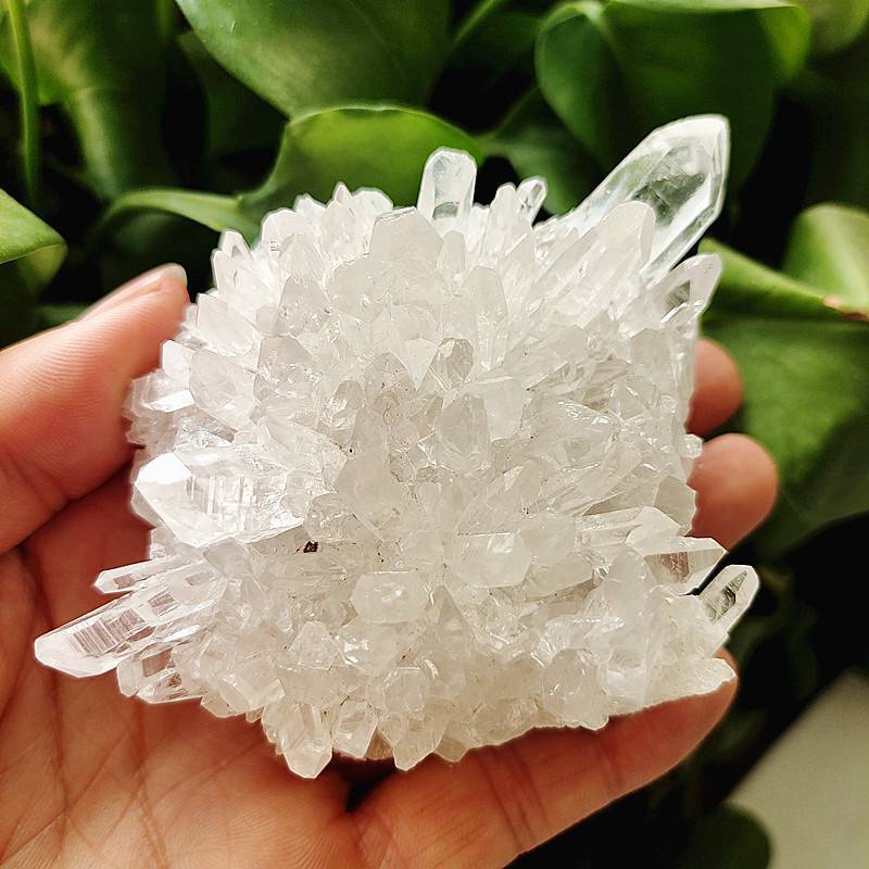Natural Clear Quartz Crystal Point Stone Cluster Healing Rough Druzy Geode Decor