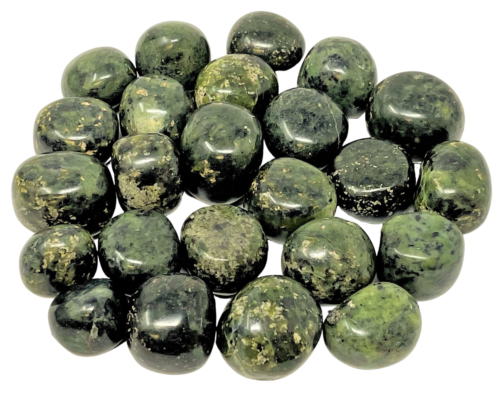 1 Nephrite Jade Tumbled Stone: Medium 0.75′ – 1″( Crystal Healing Reiki Tumble)