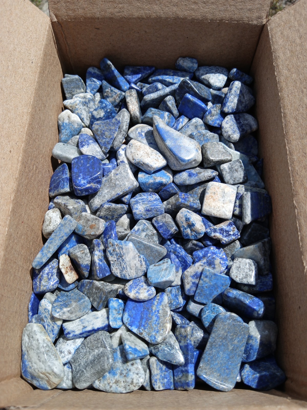1.5 Lbs Small Rich Blue Lapis Lazuli Tumbled! Collecting, Jewelry Making! Q6