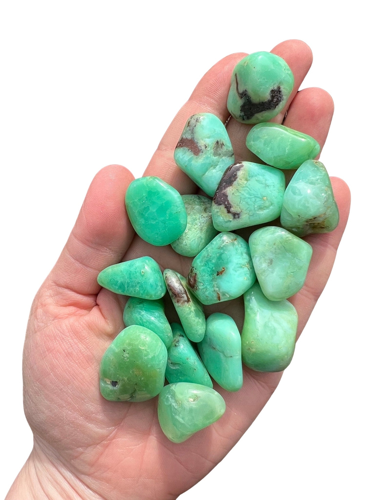 Chrysoprase Tumbled Stone (Grade A) Natural Chrysoprase Crystal from Tanzania