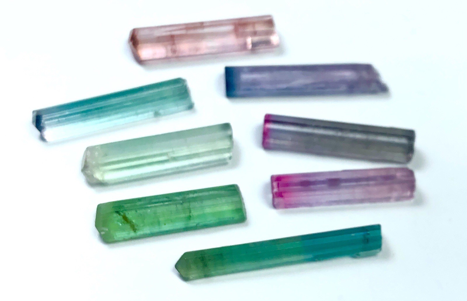 Beautiful Naturel top quality bicolor and multi color tourmaline crystal lot