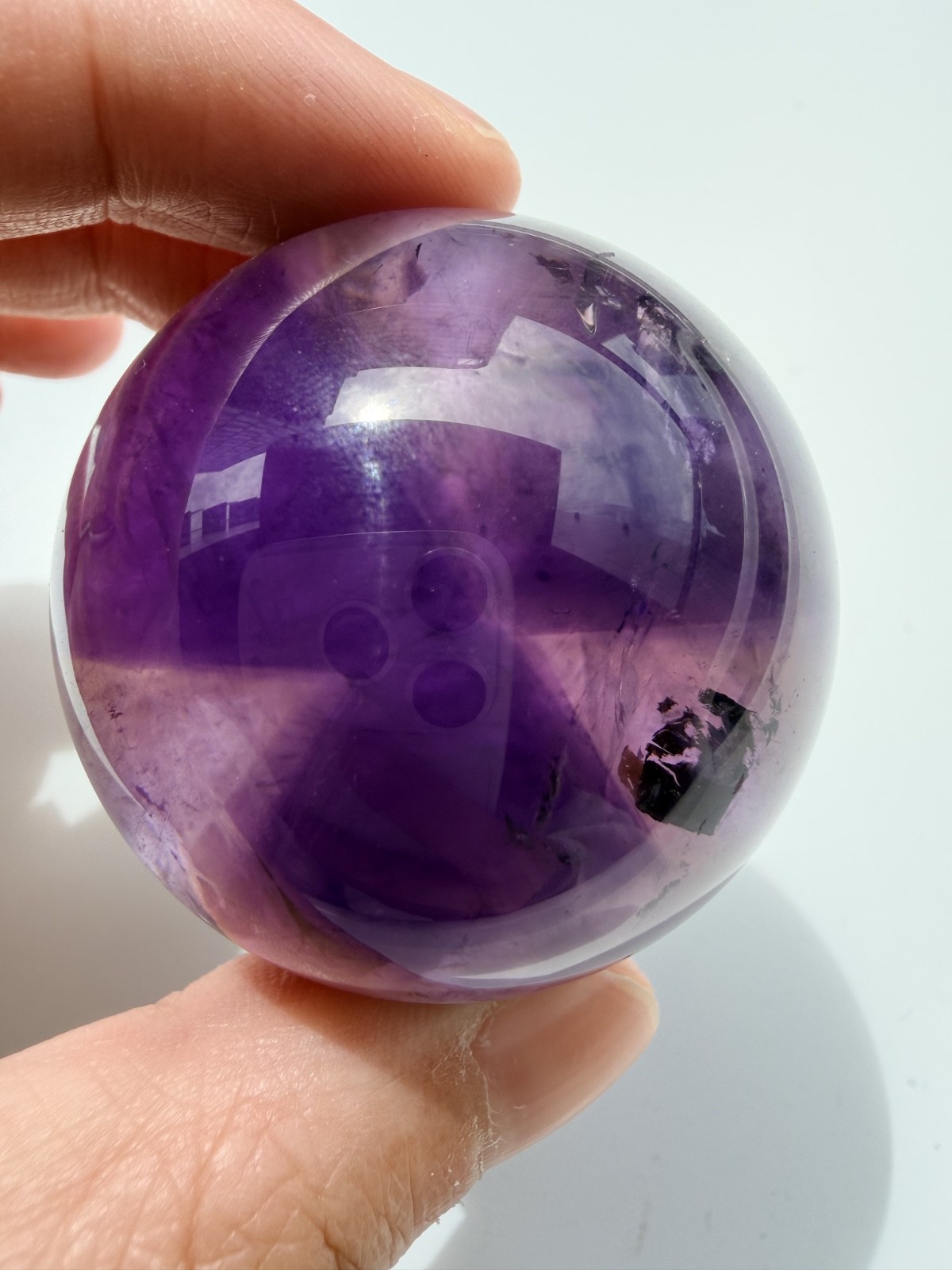 Trapiche Phantom Amethyst Sphere from Brazil | 1.75″
