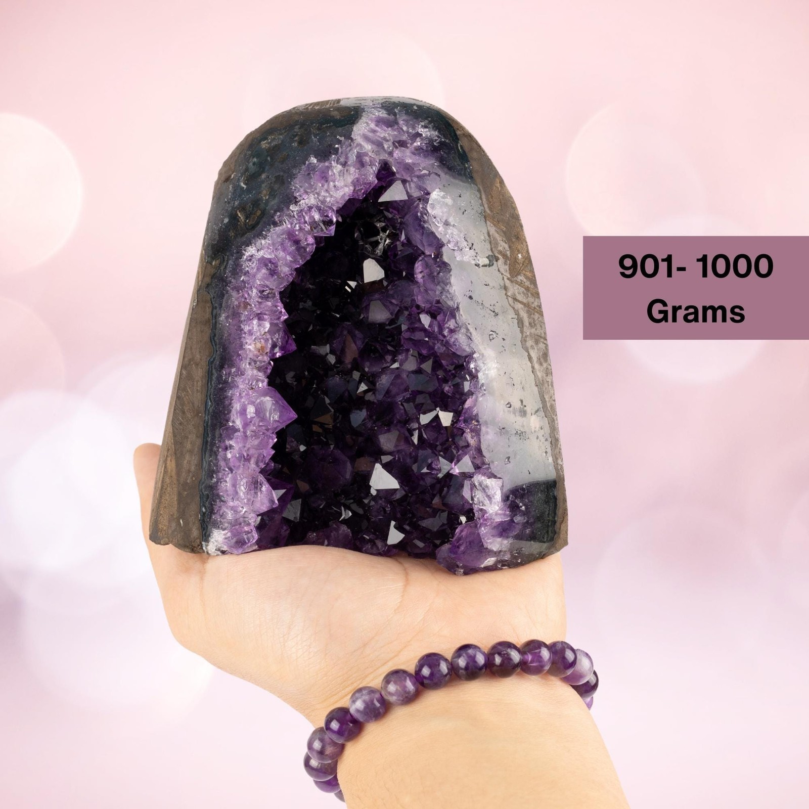 Amethyst Cut Base, “AAA” Uruguayan Purple Geode Cluster Healing Crystal, 5 sizes