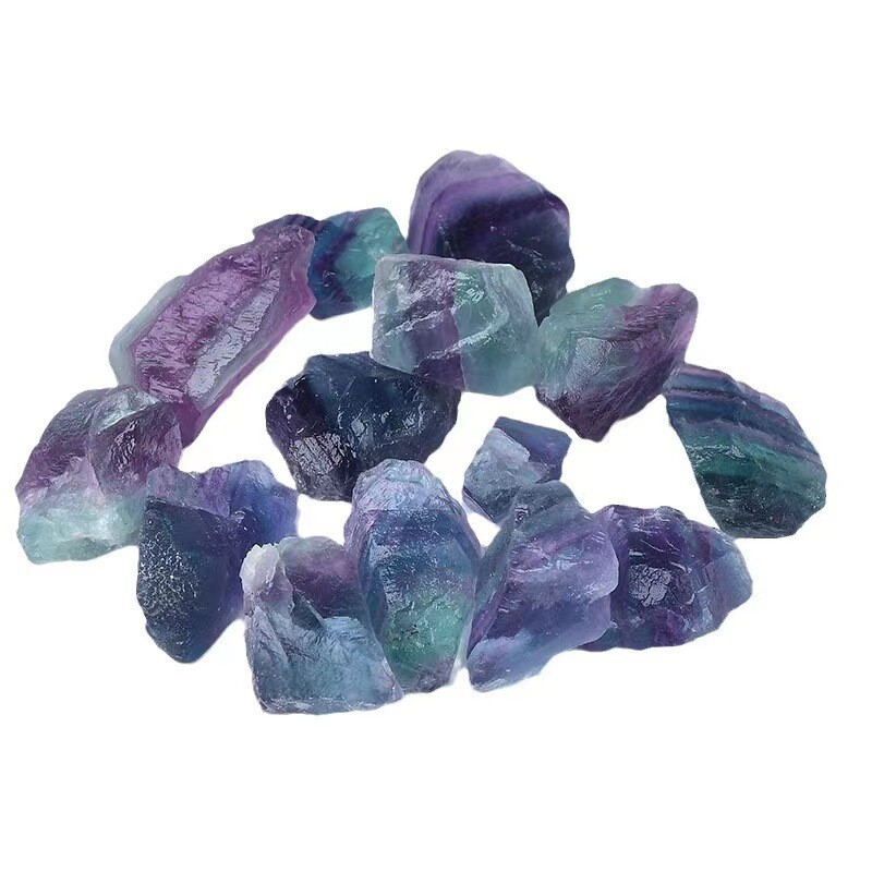 Raw Rough Rainbow Fluorite Chunks Healing Crystal Mineral Rocks Specimens 1PCS