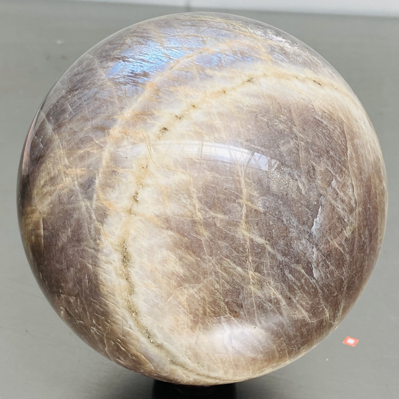 Natural Gray moonstone sphere quartz Crystal ball Healing 3240G (7.14LB)
