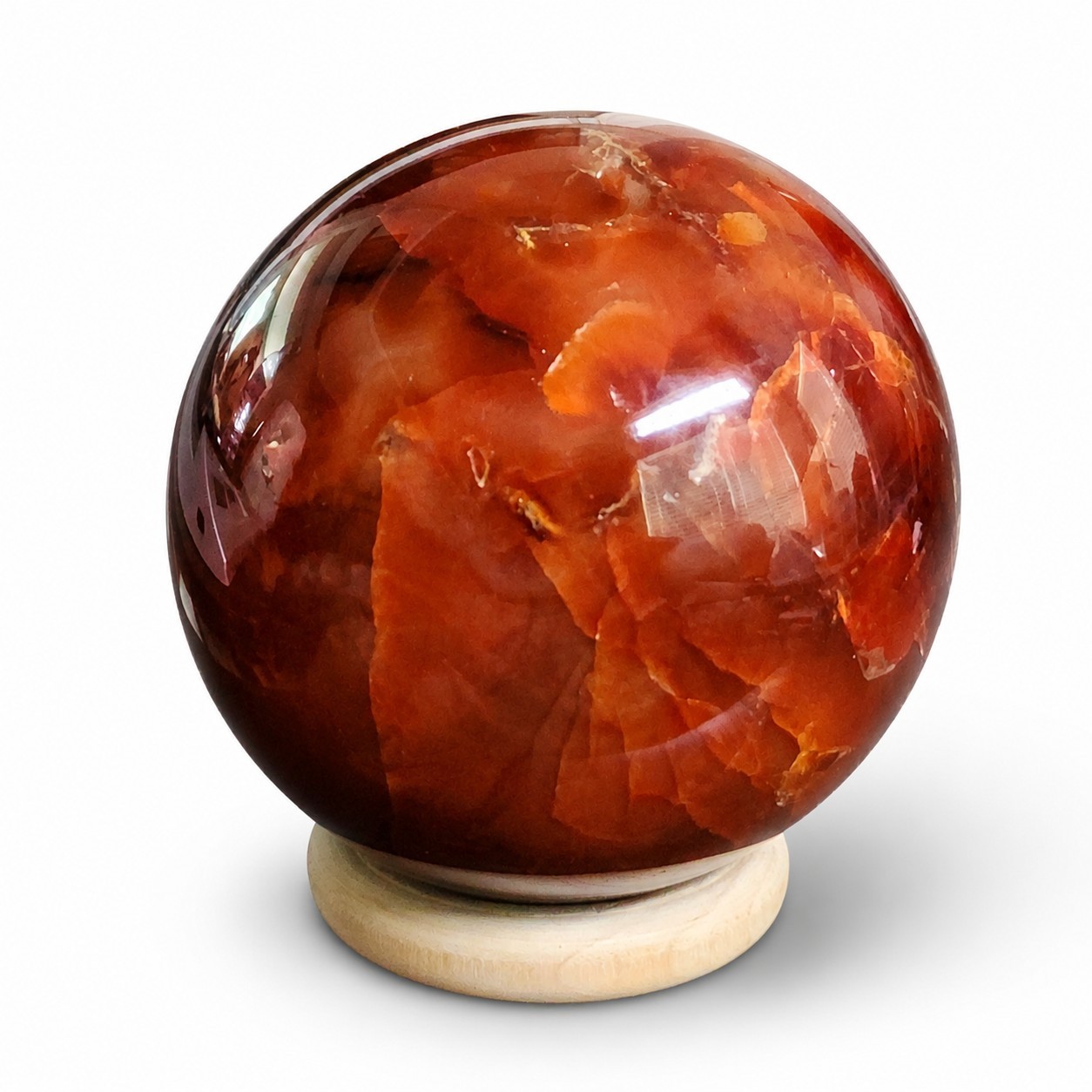 Natural Polished Red Carnelian Sphere 2.44″ – 312g – USA