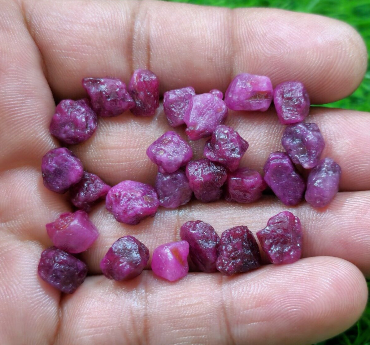 Lot of 25 Top Johnson Raw Ruby Size 7-10mm Stone Jewelry