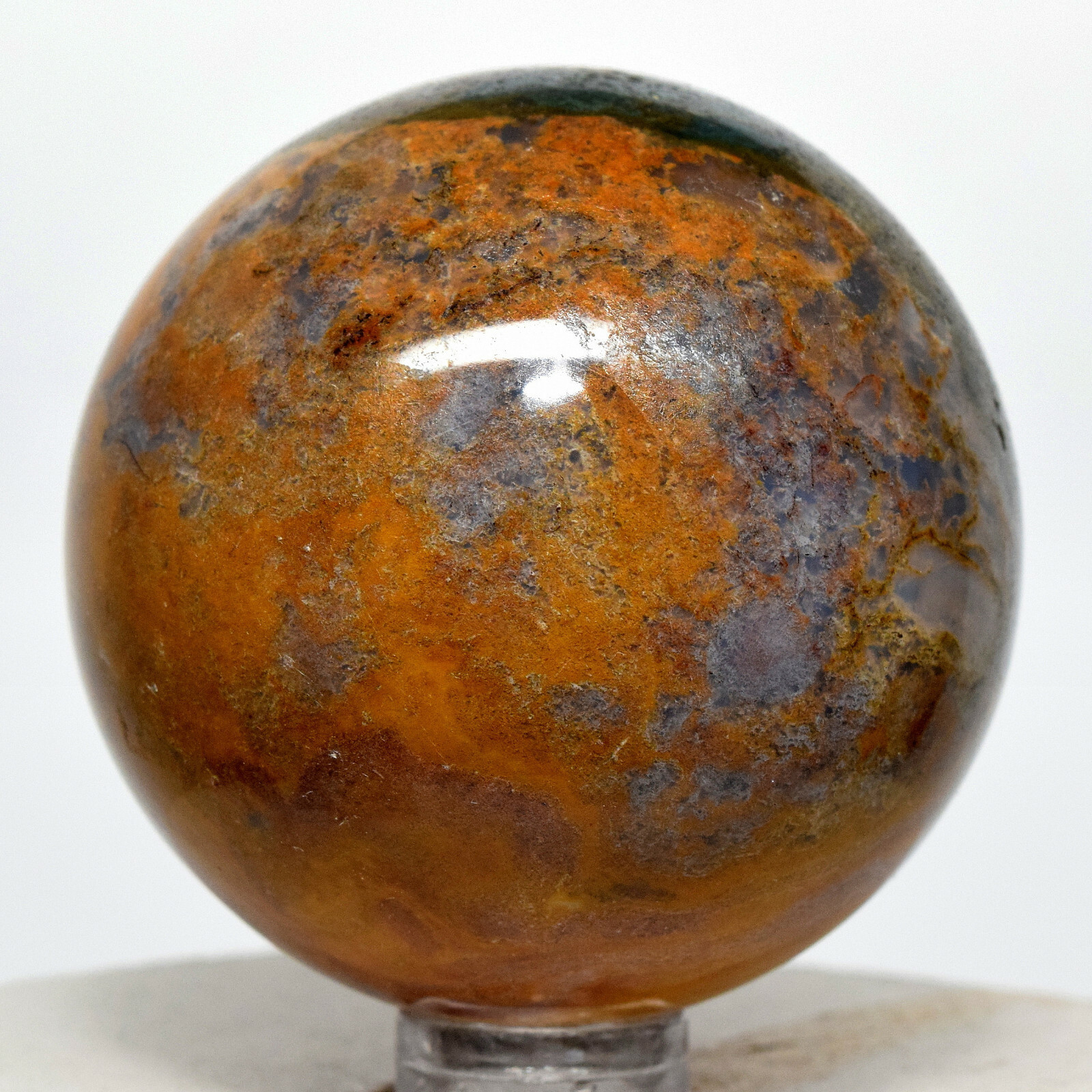 2″ Multicolor Agate Sphere Natural Mineral Sparkling Crystal Stone – Madagascar