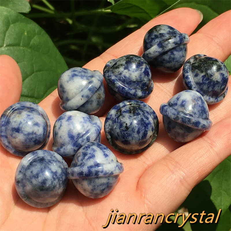 5pcs Natural Blue Spot Quartz Crystal Star Sphere Divination ball reiki Healing