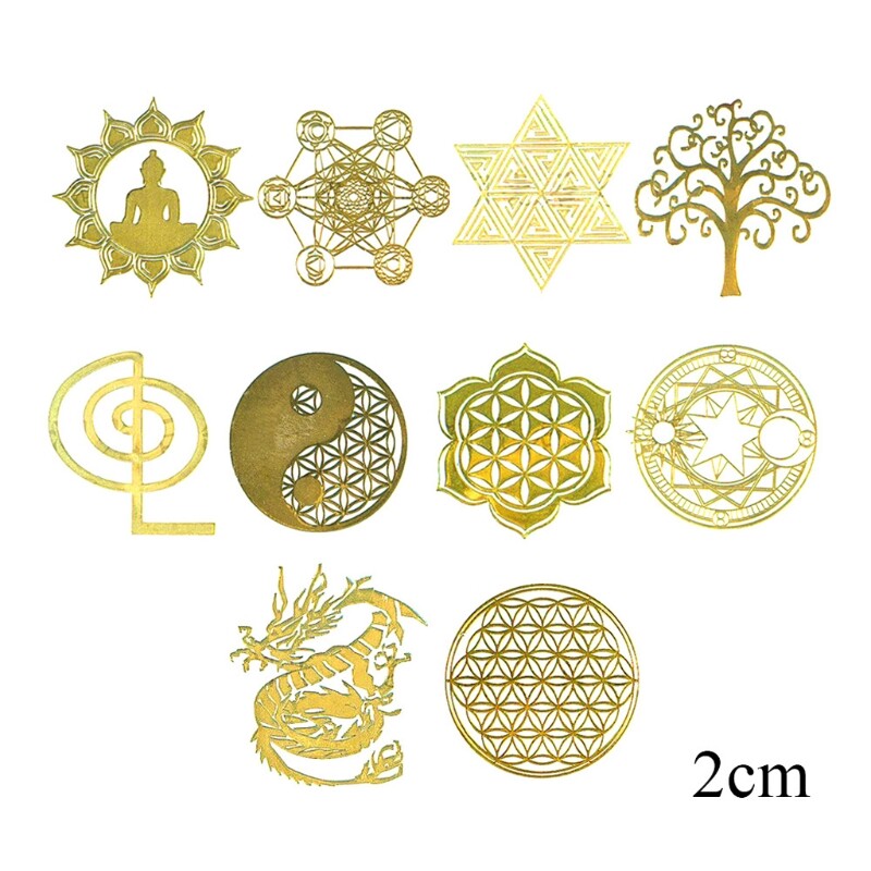 Copper Orgonite Sticker Painting Sticker Pyramid Epoxy Energy Tower Resin