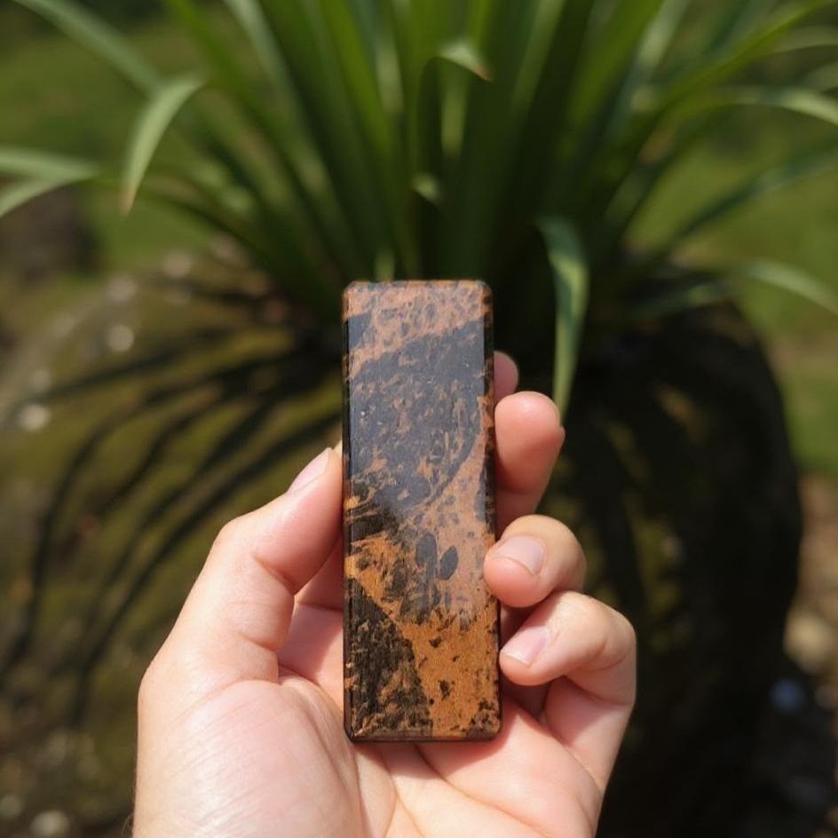 Premium Mahogany Obsidian 615–715 Carat | Grounding and Empowering Tower