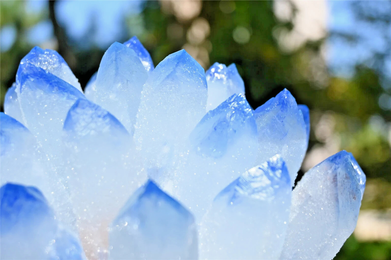 400g+ Rare Large Raw Blue Phantom Quartz Crystal Cluster Quartz Mineral Specimen