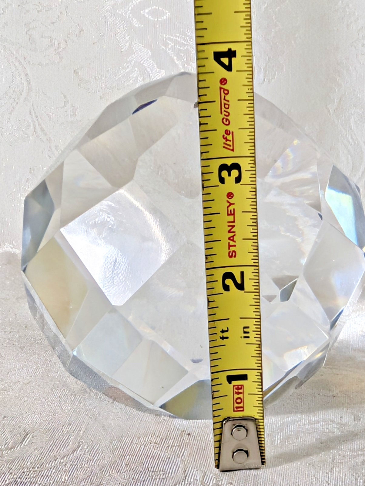 Clear Cut Crystal Sphere 100mm Faceted Gazing Ball Prism Suncatcher