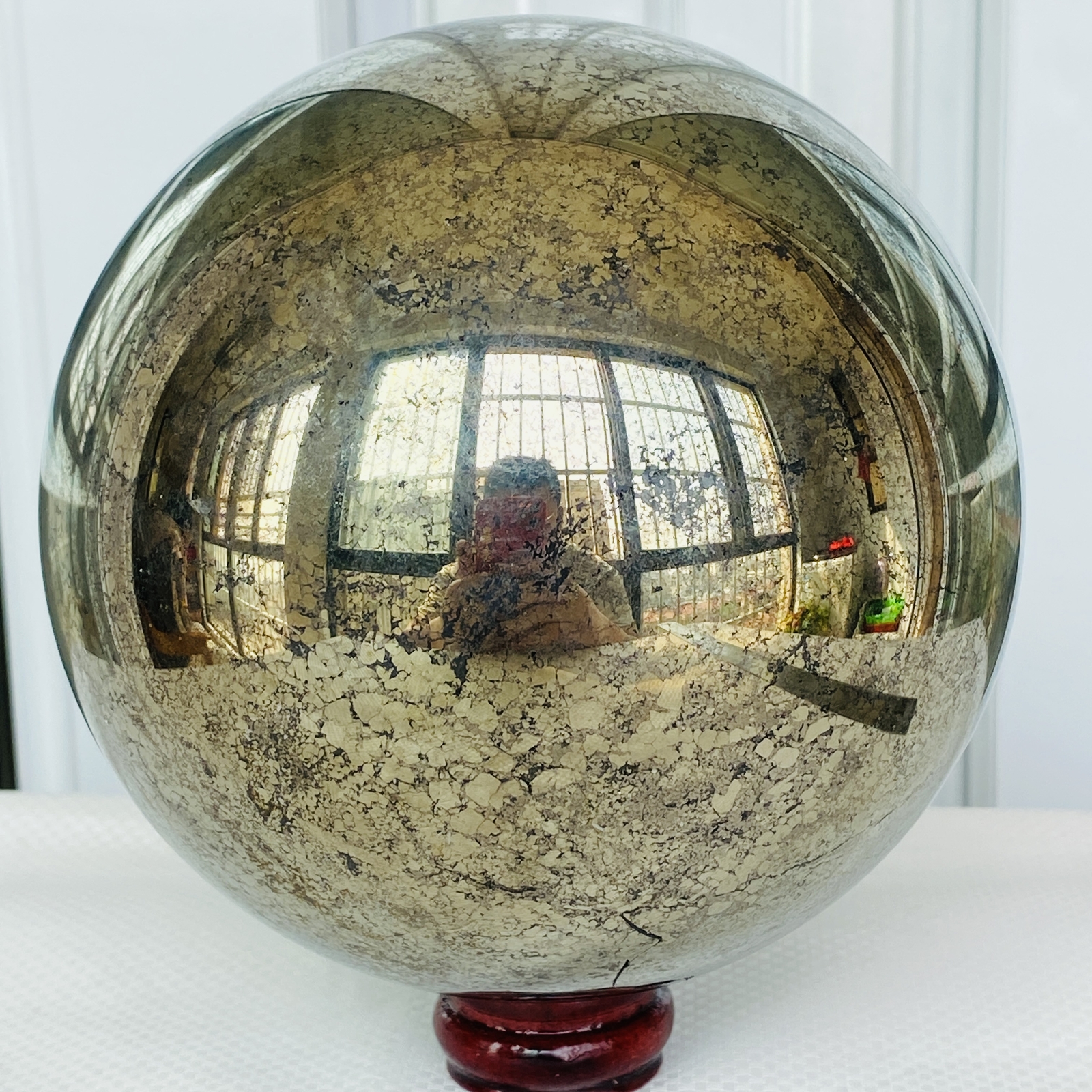 Natural Chalcopyrite Quartz Crystal Ball Energy Reiki Healing 5300G