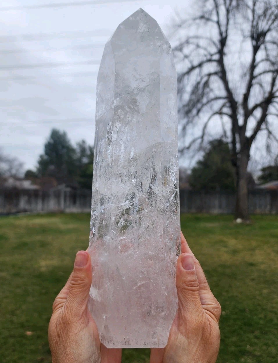 Quartz Crystal Polished Tower Madagascar 5lbs 15.8oz.