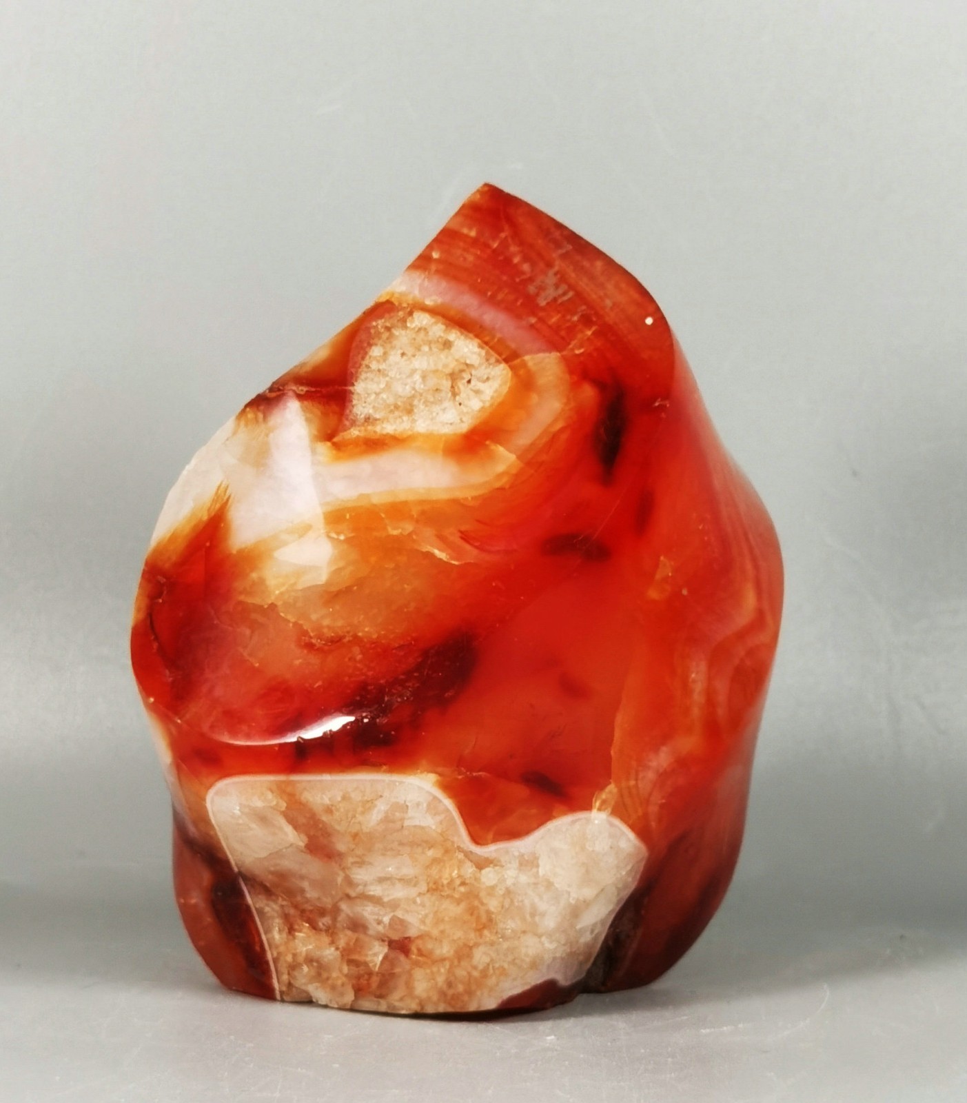 1LB Natural RARE Red Carnelian Agate Crystal Flame Reiki Stone Healing