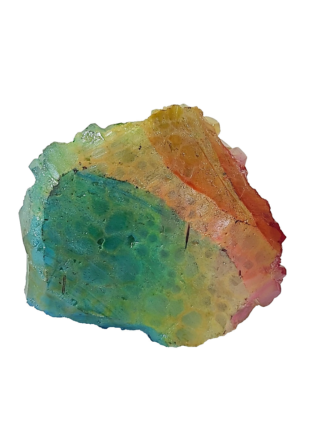 906g Rainbow Aura Quartz Cluster Crystals Angel Colorful Healing Gemstones