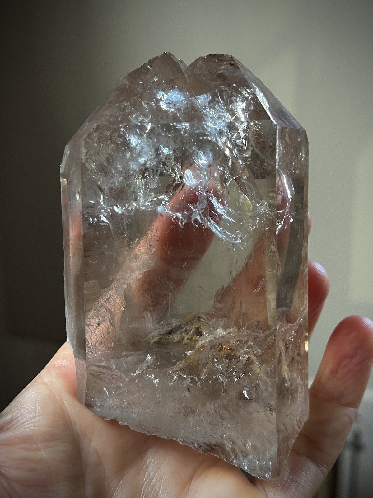 1Lb Natural Smoky Quartz Crystal Twin Quartz Point Glassy Quartz Tabular Brazil