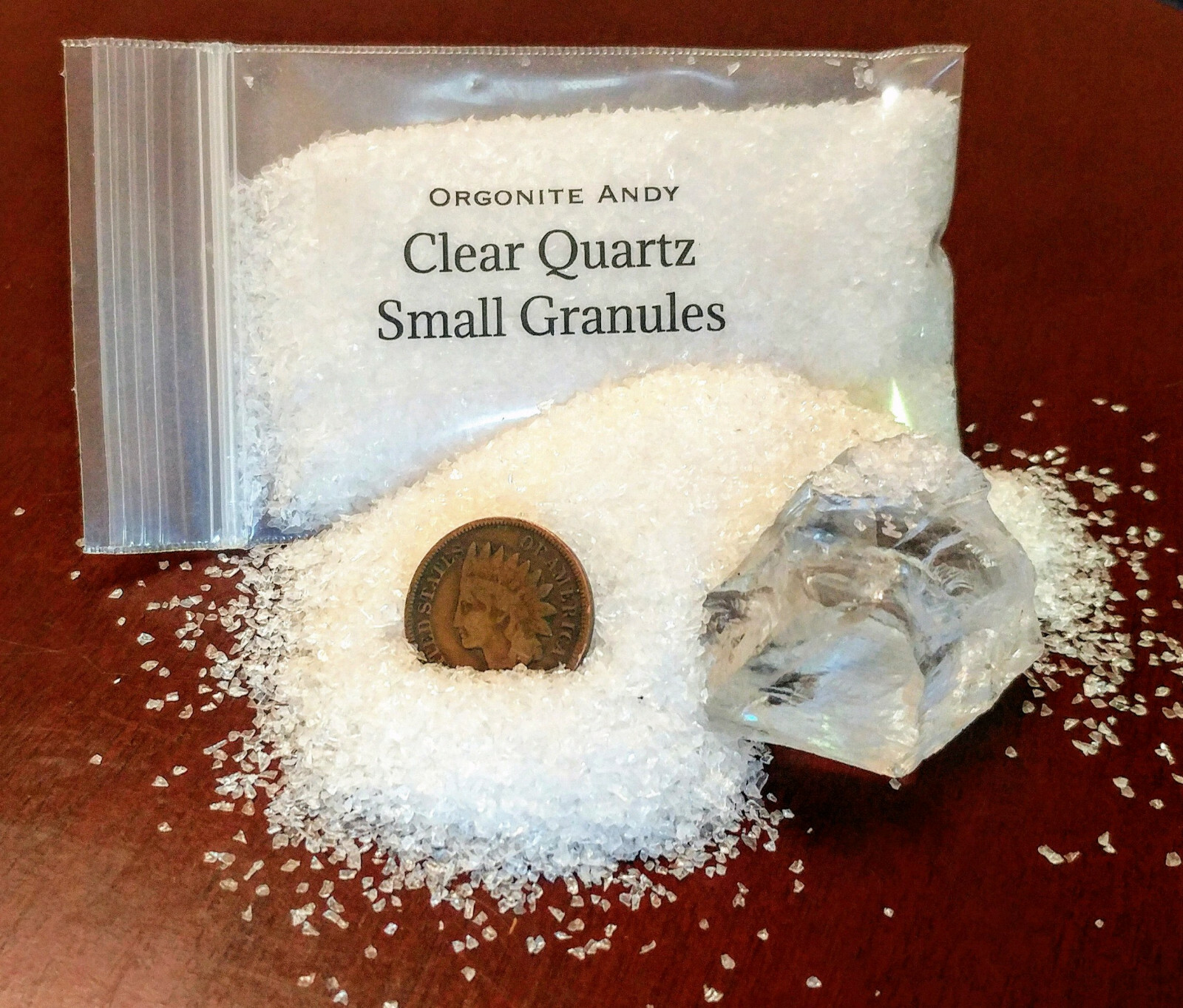Clear Quartz – Small Granules – Fine Crystal Sand – 100% Natural Brazilian Stone